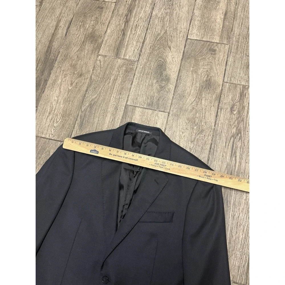 Emporio Armani G Line Men's Black Check Super 130s Wool Blazer Suit Jacket 52